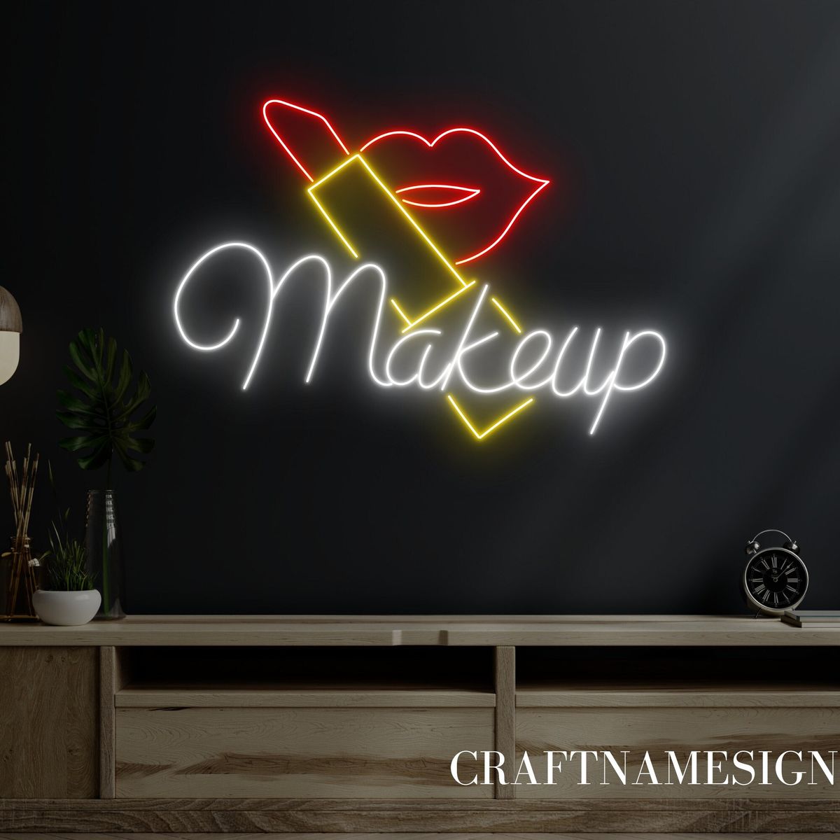 Enseigne Lumineuse pour Boutique de Maquillage