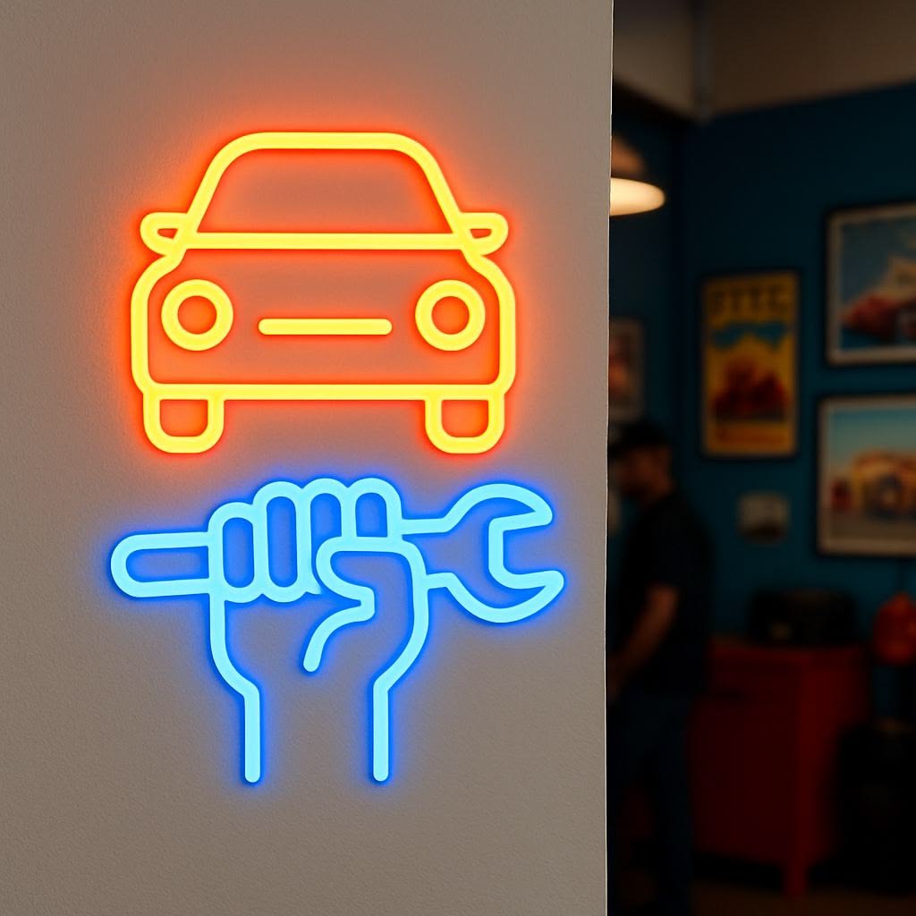 Enseigne Lumineuse pour Mecanicien
