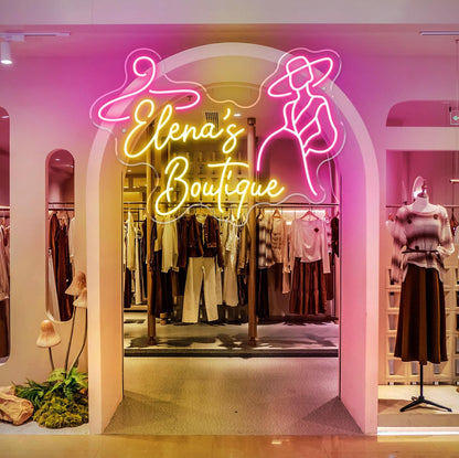 Enseigne Lumineuse pour Boutique de Vetement
