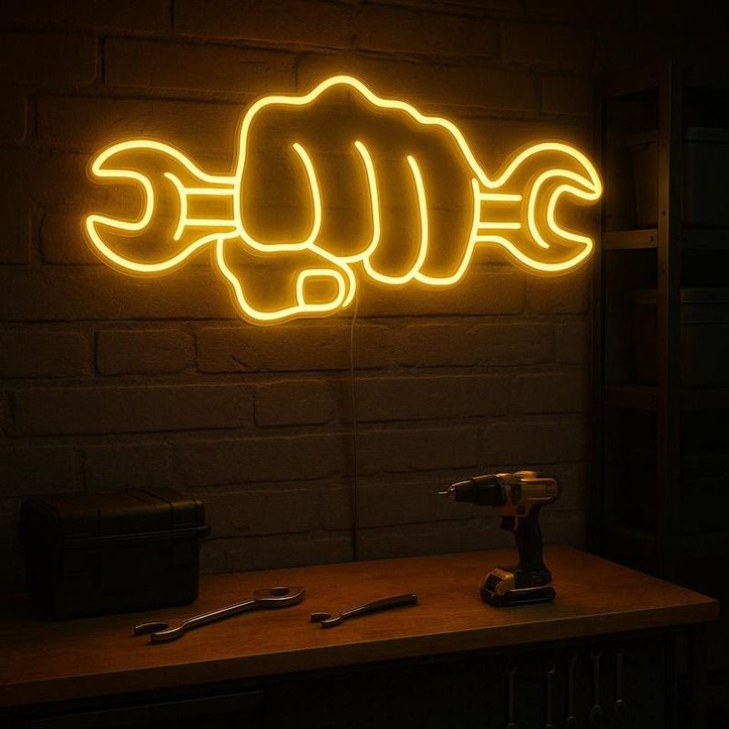 Enseigne Lumineuse pour Mecanicien