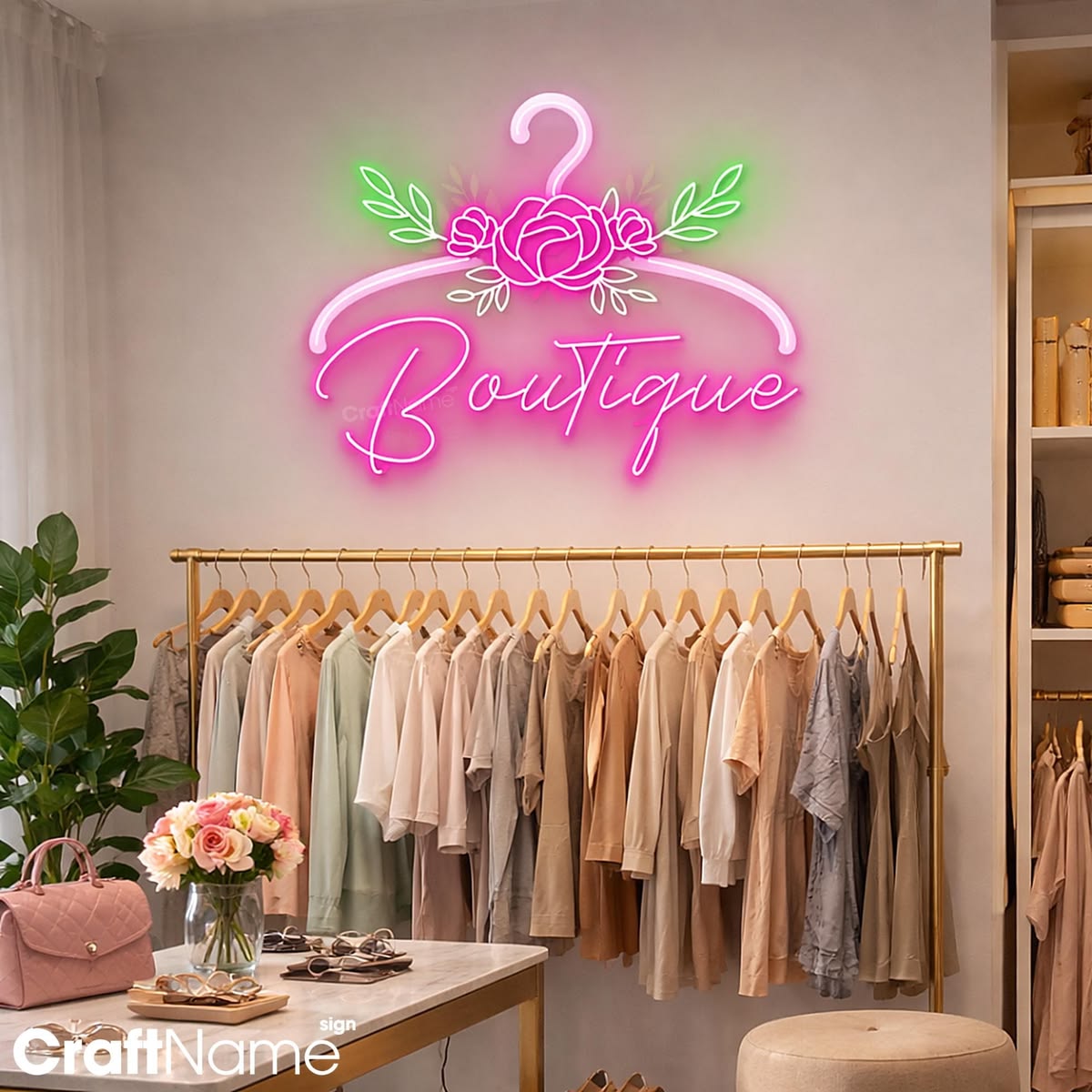 Enseigne Lumineuse pour Boutique de Vetement