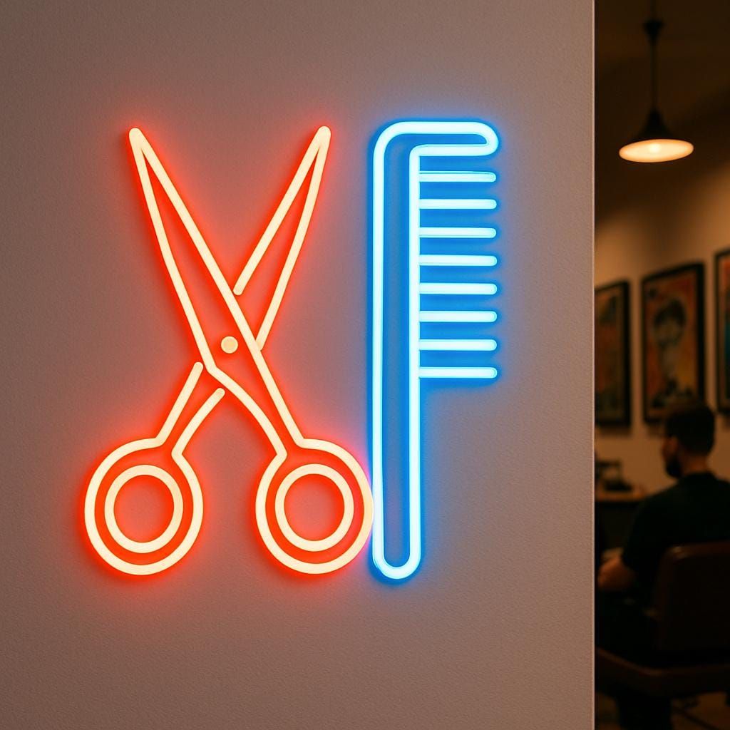Enseigne Lumineuse pour Salle de Coiffure